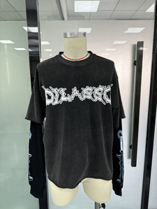 Camisetas de Hombre de Manga Larga, Estilo Vintage, Lavadas, 100% Algodón, Lisas, Estilo Hip Hop, Nueva Llegada - Product Image 4