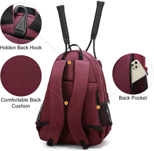 Sac de pickleball personnalisé professionnel pour hommes et femmes, capacité 30-40L, avec compartiment ventilé pour chaussures, cadre externe, peut contenir 2 raquettes - Product Image 4