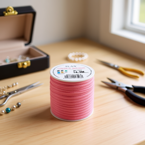 Cordón Marinero ILAN de 4 mm y 14,3 m, Color Rosa, para la Elaboración de Joyas - Product Image 3