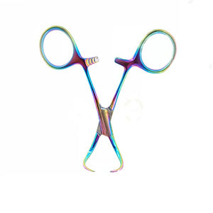 Best Quality 3.75 Inch Rainbow Towel <b>Clamp</b> Medical Forceps German Steel Manual Reusable A+ Grade Hospital Use <b>Grip</b> Surgical 1 - Product Image 5