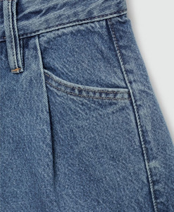 Shorts de Mezclilla de Cintura Alta para Mujer, con Dobladillo Deshilachado, Casuales, para Uso Diario en Verano, Producción Personalizada con Etiqueta Privada, Shorts de Mezclilla Premium para Mujer - Product Image 4