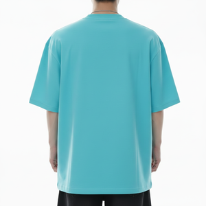T-shirt oversize en coton pour homme, style streetwear, avec double fermeture éclair et badge métallique personnalisé, été, haute qualité - Product Image 4