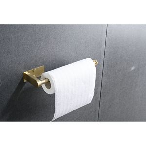 2-Pack Self-Adhesive Wall Mount Paper <b>Towel</b> <b>Holder</b> Brushed Gold <b>Kitchen</b> Storage Cabinets Easy Installation for Home <b>Kitchen</b> - Product Image 5