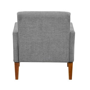 Poltrona Moderna 1 Pezzo per Soggiorno, Rivestimento in Ciniglia Grigia con Molle Insacchettate, Gambe in Legno Massello, Arredamento - Product Image 6