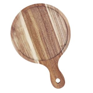Tabla Redonda de Madera de Acacia para Servir Pizza, Tabla de Cortar para Queso y Pan, Plato de Presentación para Restaurante - Product Image 1