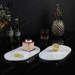 ถาดเสิร์ฟหินอ่อน RICO GLOBAL พร้อมจานลายริ้ว ช้อนทอง อุปกรณ์ครัวทันสมัย ดีไซน์ทำความสะอาดง่าย - Product Image 5