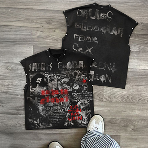 Camiseta Personalizada de Moda, Alta Calidad, 100% Algodón, Estampado Digital Completo, Estilo Urbano, Cuello Redondo, Anti-encogimiento - Product Image 5