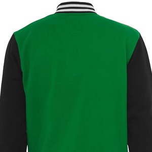 New Custom <b>Patchwork</b> Canvas Front Slim Varsity Letterman <b>Jacket</b> with Embroidery Logo Hot Selling for Unisex - Product Image 3