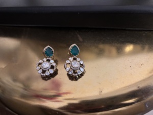 Flower Stud <b>Earrings</b> 18K Gold Plated Silver Luxury Women's Party Wear Everyday <b>Fine</b> Gift - Product Image 5