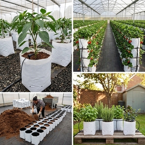 Wholesale Reusable Cocopeat Grow Bags for Mushrooms Vegetables Strawberries-Breathable Plastic Nursery Bags Hydroponics Use - Product Image 5