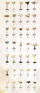 Ornements décoratifs en verre de coquille de thème nautique avec la base en laiton pour la conception côtière de café de station de vacances de boutique - Product Image 5