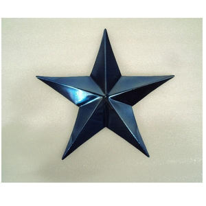 Adornos colgantes de estrella metálica de color azul para decoración navideña del hogar. - Product Image 1