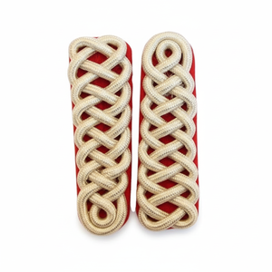 Epingles de hombro ajustables de Mylar blanco de alta tendencia con reverso rojo para uniformes profesionales y equipo de defensa personal - Product Image 3