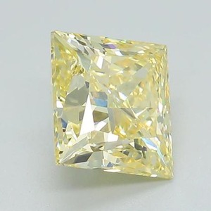 เพชรเหลืองทรงปรินเซสคัท ผลิตในห้องปฏิบัติการ รับรองโดย IGI เพชรเหลืองเม็ดเดี่ยวสำหรับแหวนหมั้นแบบสั่งทำพิเศษ 1 ถึง 5 กะรัต VVS VS - Product Image 5