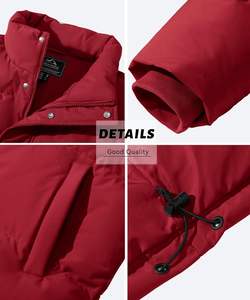 Chaqueta acolchada informal de invierno para hombre, de 3 tonos, con capucha desmontable, chaqueta de invierno impermeable personalizada para hombre, al por mayor - Product Image 2