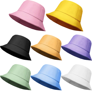 Chapeau Bob Anti-UV Personnalisé de Haute Qualité 2026 avec Logo, Unisexe, en Polyester Couleur Unie, Décontracté, pour l'Été, Adultes, Panneau Avant 56-58CM - Product Image 6