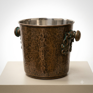 Antique Vintage Copper Ice Bucket Boat Shape Metal Beverage <b>Cooler</b> Party <b>Drink</b> Holder Durable Industrial Style - Product Image 6
