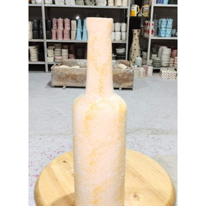 Vase en céramique creux en forme de donut, moderne et minimaliste, ovale, pour fleurs, en porcelaine mate mouchetée, centre de table pour la décoration intérieure - Product Image 5