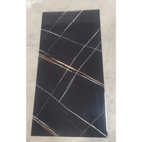 Carreaux de sol en porcelaine émaillée haute brillance 600x1200mm, collection pierre marbre adhésive effet brique, pour salon et salle de bain