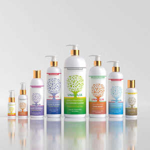 Pulvérisateur Cosmo en plastique personnalisé, sérigraphié, emballage blanc, bouteilles HDPE, étiquette – Vides, pour shampoing et après-shampoing Unalilia - Product Image 3