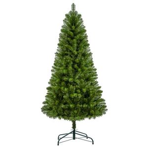 7FT Unlit Classic Green <b>Artificial</b> Christmas <b>Tree</b> with 775 PVC Tips and Sturdy Metal Stand Full <b>Branches</b> - Product Image 1