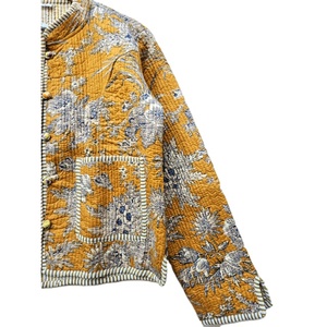 Handcrafted kantha cotton quilted jacketfloral design unique <b>jacket</b> best quality <b>jacket</b> winter <b>women</b> <b>jacket</b> comfortable fit - Product Image 3