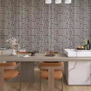 Panneau mural 3D PVC moderne de luxe, étanche, à emboîtement, pour plafonds intérieurs d'hôtels, chambres, villas, insonorisant, décoration de meubles en MDF - Product Image 1