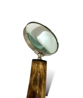 Portable Lightweight Folding Magnifier Clear Optical Glass Lens BRASS BONE Construction Art Decor Design Multipurpose for