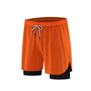 Men's Double <b>Layer</b> Fitness Shorts Men Fitness Gym Training 2 in 1 Sports Shorts Quick Dry Workout Jogging Double Deck Summer - Product Image 5
