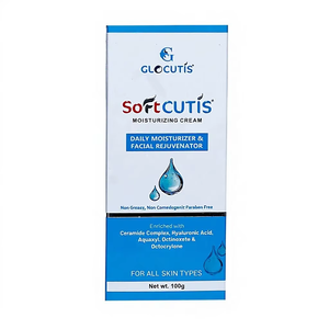 Crema Hidratante Glocutis SoftCutis 100g con Ceramida y Ácido Hialurónico, No Grasa, No Comedogénica, Cuidado Facial Diario - Product Image 1