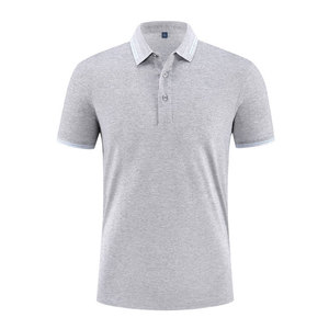 Camisas de Golf Casuales para Hombre, 100% Algodón, Color Verde Sólido, Cierre de Botones, Manga Corta, Secado Rápido, Antiarrugas, Impresión Digital, Tejido de Punto - Product Image 1