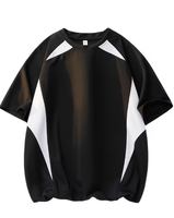 Men Sporty Crew Neck Short Sleeve Breathable Quick Dry Knitted Polyester/Cotton 180g Summer Casual Customized High T-Shirt Set