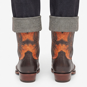 Men <b>High</b> Quality Leather Western Boots Custom Embroidery Men Leather Cowboy Boots Men Genuine Leather <b>Knee</b> <b>High</b> Cowboy Boots - Product Image 3