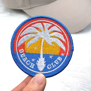 Patch en tissu brodé personnalisable en feutre non tissé écologique thermocollant, motif Moto Harley Route 66 américaine, forme irrégulière - Product Image 5