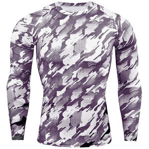 Camiseta de compresión Rash Guard de alta calidad, poliéster y spandex, diseño personalizado, para BJJ, MMA, manga corta, transpirable, para artes marciales, OEM, 180g - Product Image 1
