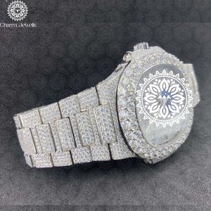Montre de luxe Charm_Jewells en acier inoxydable, boîtier de 40 mm, cristal saphir, cadran analogique, mouvement mécanique lumineux, date automatique, 10 bars - Product Image 3