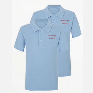 เสื้อโปโลนักเรียนแบบยูนิเซ็กซ์ ผ้าฝ้าย สำหรับเด็กอายุ 3-14 ปี ชุดนักเรียน - Product Image 1