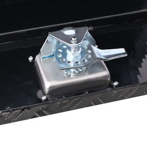 24-Inch Heavy Duty Aluminum Truck Bed Tool <b>Box</b> for Outdoor <b>Trailer</b> Pickup Storage or RV Underbody Storage Organizer - Product Image 6
