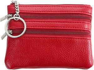 Genuine leather coin purse Compact small <b>wallet</b> Mini coin <b>holder</b> for women Vintage leather pouch - Product Image 5
