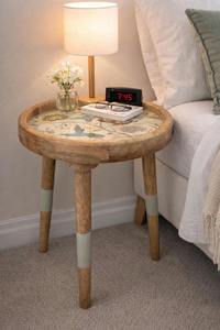 Table d'extérieur en bois écologique à motif fleur de cerisier, élégante, durable et décorative, pour espaces extérieurs, en provenance d'Inde - Product Image 3