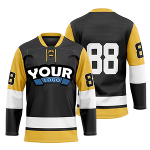 Maillot de hockey sur glace personnalisé pour équipe, léger, respirant, uniforme sportif athlétique, logo personnalisé, vêtements de hockey, production OEM - Product Image 5