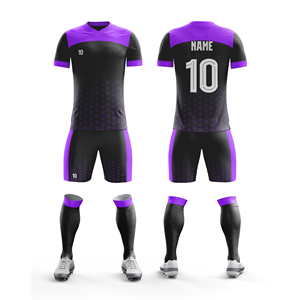 New Style Unisex <b>Soccer</b> Uniform Set Custom Logo Sublimation Shirts Breathable Short Sleeve Automated Cutting - Product Image 4