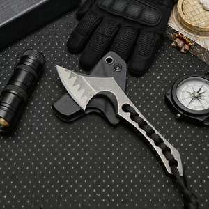 Cuchillo para Pizza Táctico Portátil Mini con Mango de Madera en Forma de K, Hoja de Acero Forjado de 9 Pulgadas, Grado Industrial para Cortar Pizza - Product Image 6