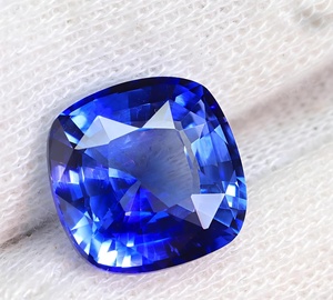 Piedra Preciosa de Zafiro Azul de 12 mm, Cultivada en Laboratorio, Facetada, Forma de Cojín, Gemas Sueltas de Zafiro Azul Facetadas, Piedra de Primera Calidad - Product Image 3