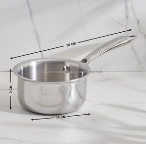 Compre en Línea Olla para Salsas y Leche de Acero Inoxidable Triple de 1.5L OEM con Logotipo, Proveedor de Ollas Profundas para Cocinar - Product Image 4