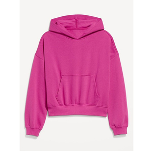 Sudadera con Capucha Corta Rosa de Moda de Alta Calidad 2026, Estilo Urbano, Bordado de Mariposa, Oversize para Mujer, Poliéster/Algodón en la Parte Delantera - Product Image 6