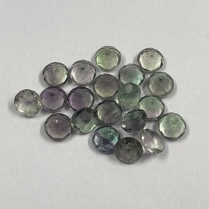 Beautiful Fine Quality 10mm Multi Fluorite Loose Faceted Gemstone Natural Healing Crystal Stone for Jewelry Making - Product Image 1
