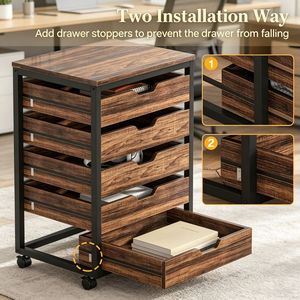 Mobiletto con 5 Cassetti in Stile Mid-Century Modern per Soggiorno, Camera da Letto e Home Bar - Product Image 3