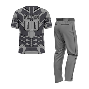 ชุดยูนิฟอร์มซอฟต์บอลสั่งทำพิเศษ ระบายอากาศได้ดี แห้งเร็ว พิมพ์ลายแบบซับลิเมชั่น โพลีเอสเตอร์ 100% สีเทา เสื้อเจอร์ซีย์ไอรอนแมน กางเกง คุณภาพพรีเมียม - Product Image 2