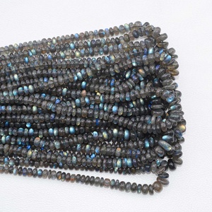 8mm 10mm 12mm Labradorite Naturelle Lisse Rondelle Perles Gemme Designer Perlé Bijoux Collier Articles Faits À La Main Pour Femme - Product Image 3